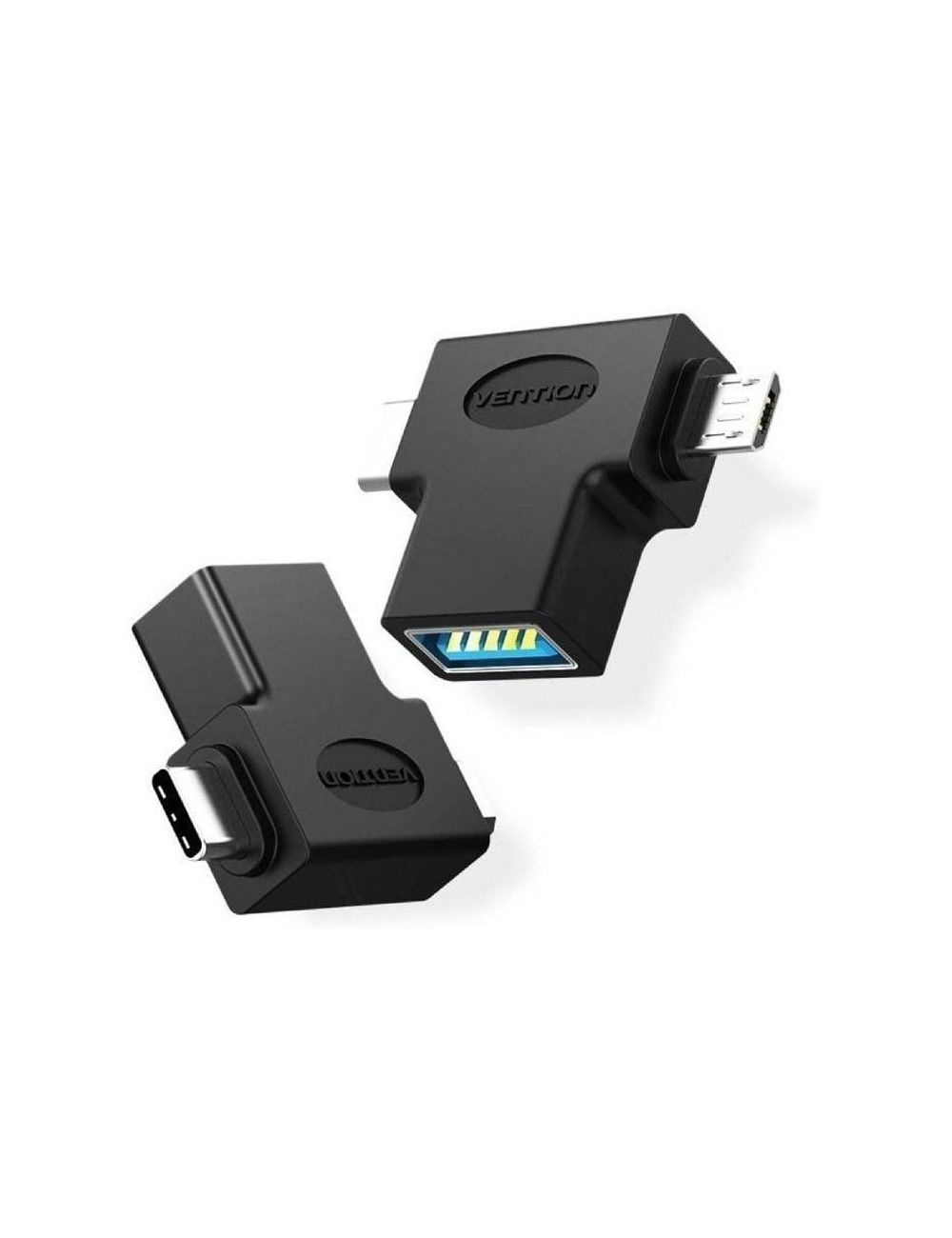 Adaptador USB 3.0 Vention CDIB0/ USB Tipo-C Macho - MicroUSB Macho