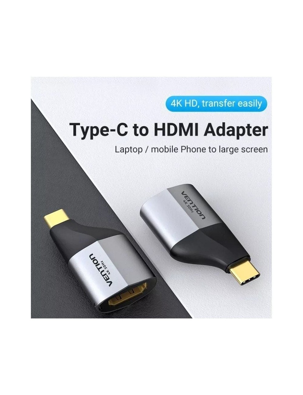 Adaptador USB Tipo-C Vention TCDH0/ USB Tipo-C Macho - HDMI Hembra