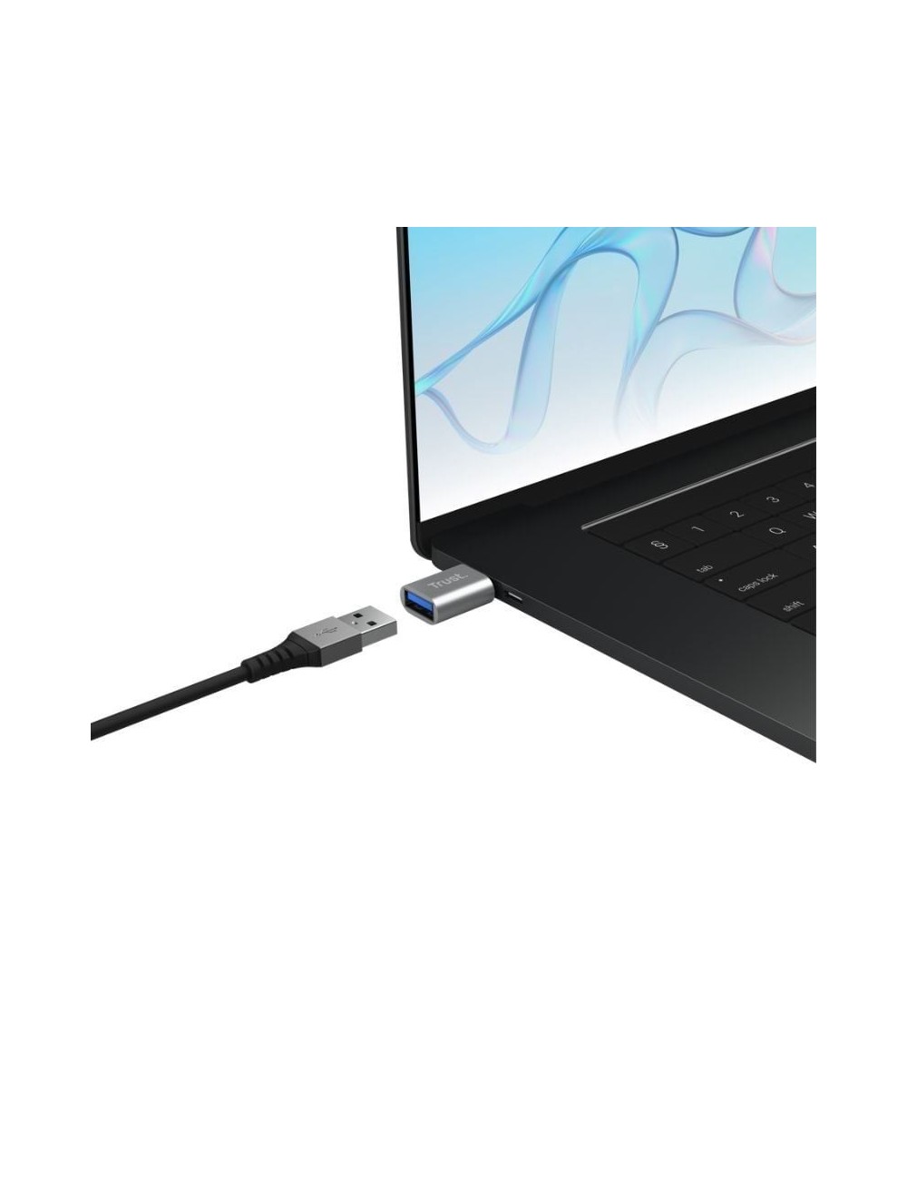 Adaptador USB 3.0 Trust Calyx 26221/ USB Tipo-C Macho - USB Hembra