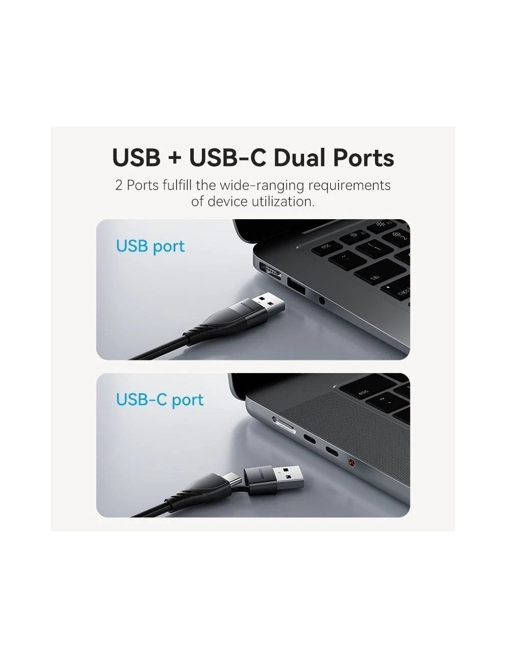 Adaptador Vention ACYHB/ USB Tipo-C Macho/ USB Macho - HDMI Hembra