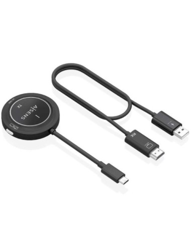 Adaptador/Transmisor de vídeo inalámbrico USB Tipo-C - HDMI Aisens ASWL-H2KC30M004-BK/ 100W