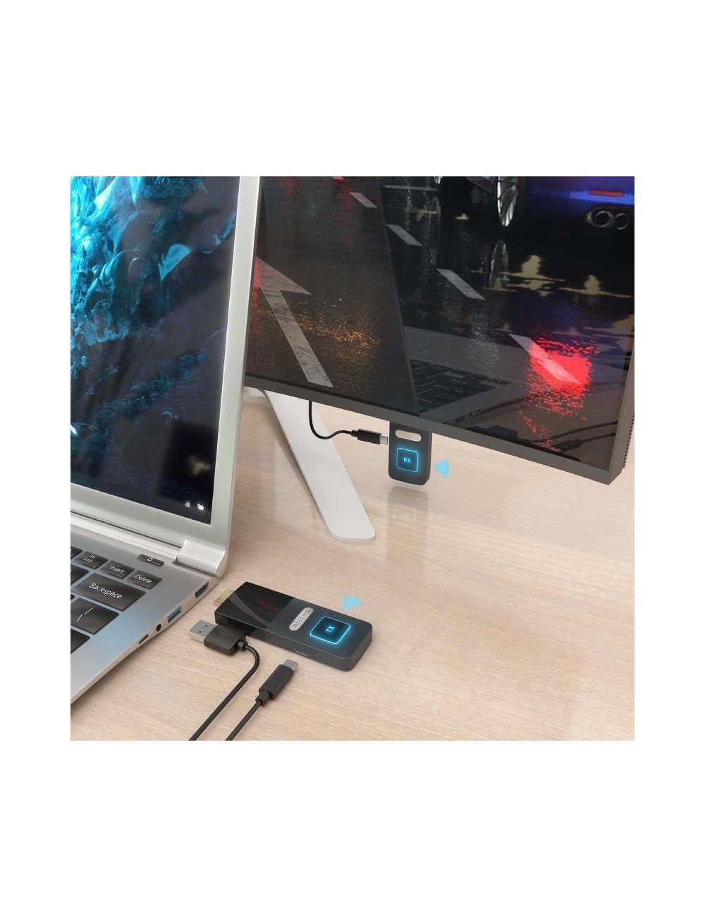 Adaptador/Transmisor de vídeo inalámbrico HDMI Aisens ASWL-H2K30M001-BK