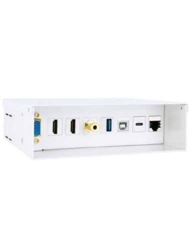 Caja de Conexiones Nanocable 10.35.0004/ VGA - 2x HDMI - Jack 3.5 - USB 3.0 - USB Tipo-C - USB 2.0 - RJ45