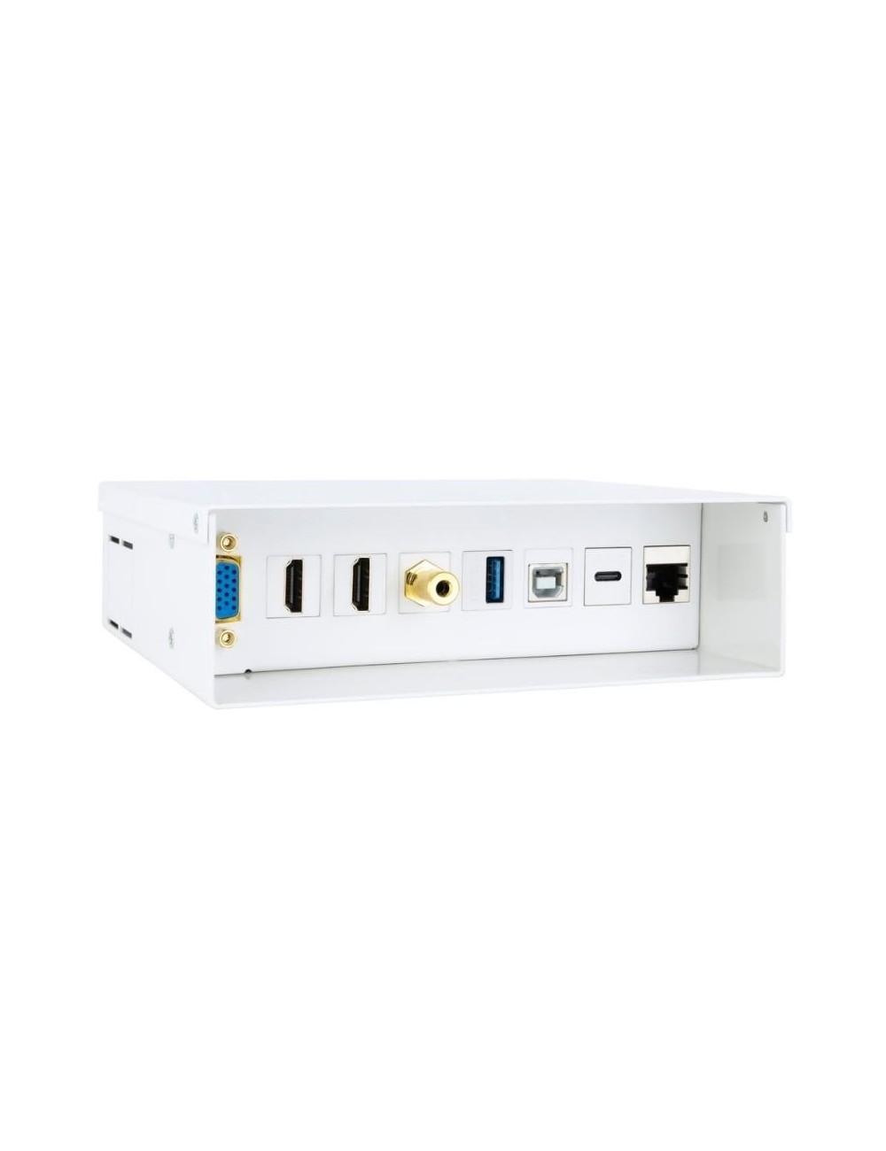 Caja de Conexiones Nanocable 10.35.0004/ VGA - 2x HDMI - Jack 3.5 - USB 3.0 - USB Tipo-C - USB 2.0 - RJ45