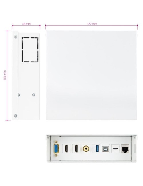 Caja de Conexiones Nanocable 10.35.0004/ VGA - 2x HDMI - Jack 3.5 - USB 3.0 - USB Tipo-C - USB 2.0 - RJ45