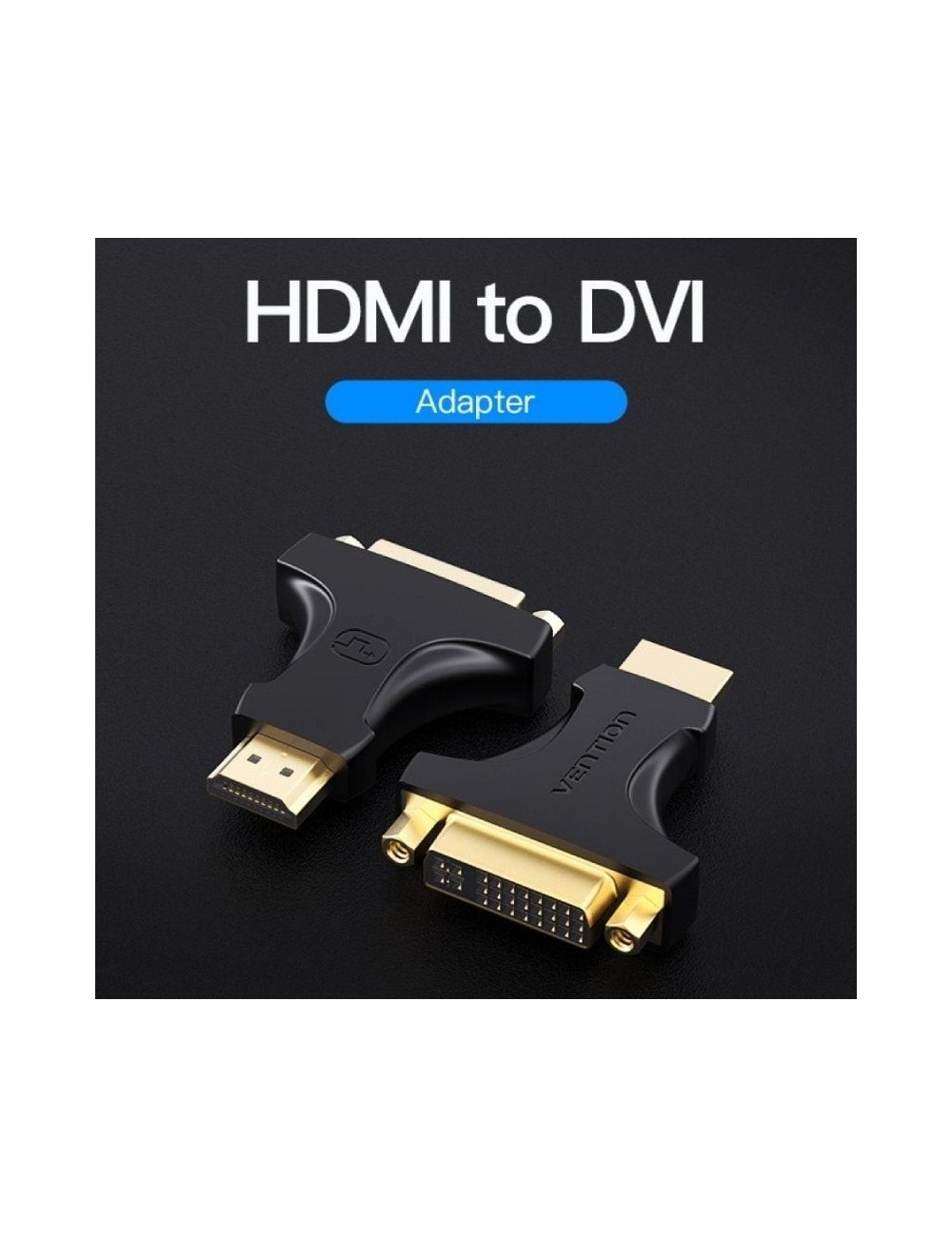Adaptador HDMI Vention AIKB0/ HDMI Macho - DVI (24+5) Hembra