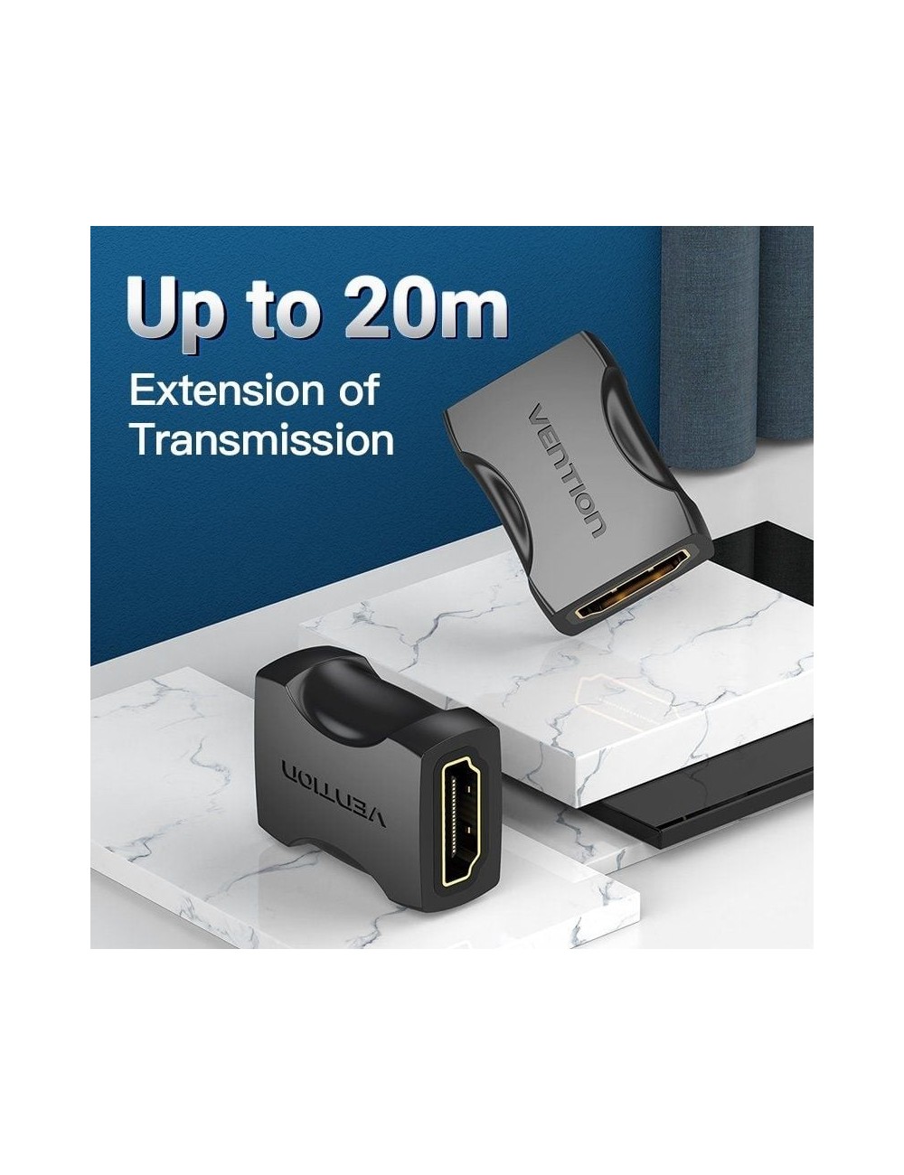Adaptador HDMI 2.0 4K Vention AIRB0/ HDMI Hembra - HDMI Hembra