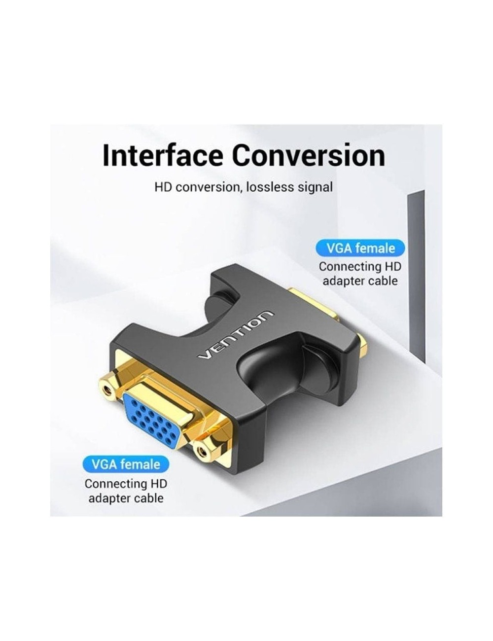 Adaptador Vention DDGB0/ VGA Hembra - VGA Hembra