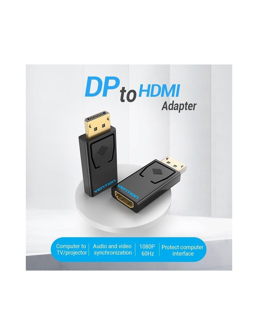 Adaptador Vention HBKB0/ DisplayPort Macho - HDMI Hembra