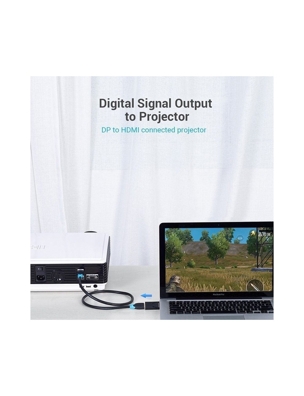 Adaptador Vention HBKB0/ DisplayPort Macho - HDMI Hembra