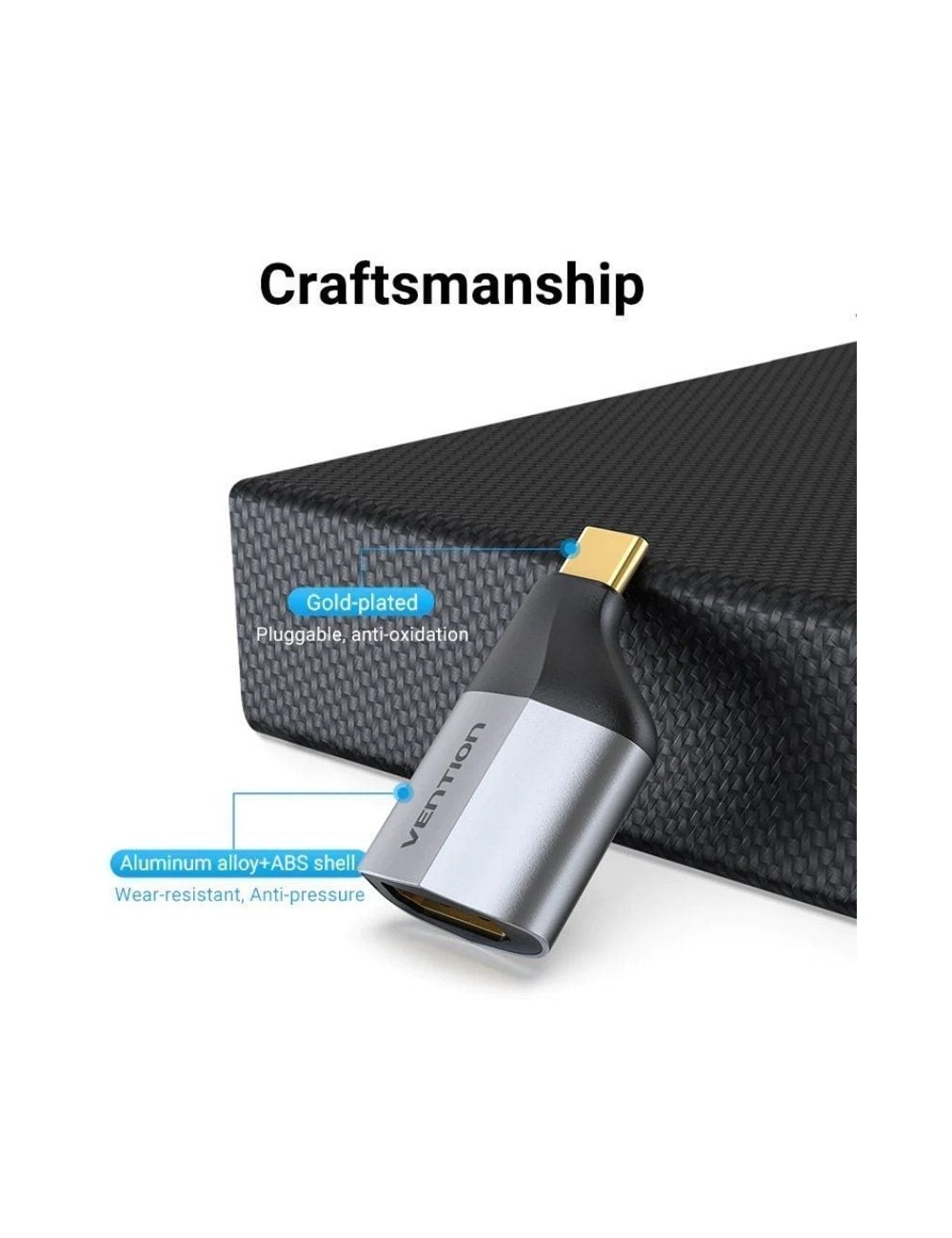 Adaptador USB Tipo-C Vention TCAH0/ USB Tipo-C Macho - HDMI Hembra