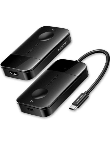 Adaptador/Transmisor de vídeo inalámbrico USB Tipo-C - HDMI Vention ADOBB/ 60W