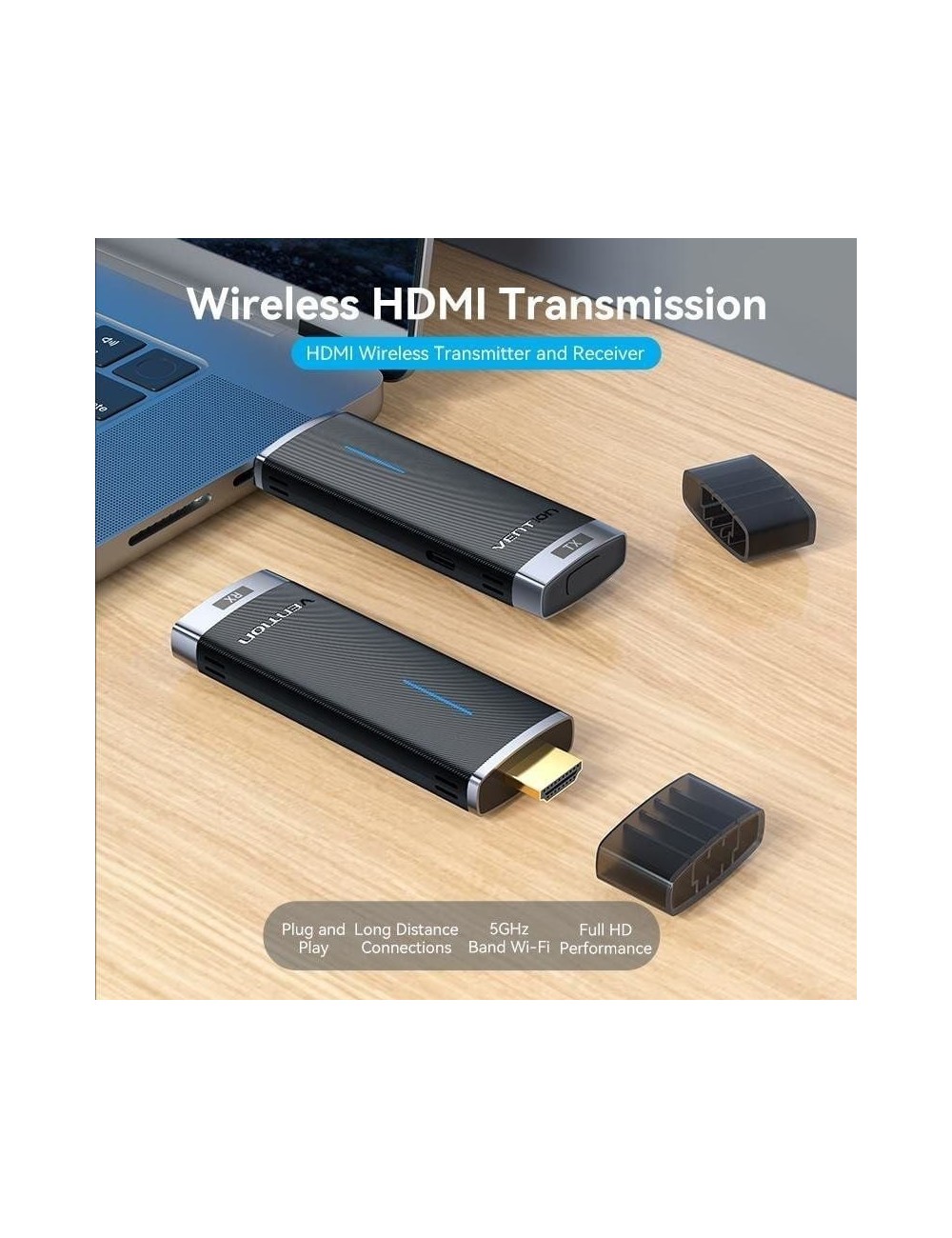 Adaptador de vídeo inalámbrico HDMI a HDMI Vention ADCB0