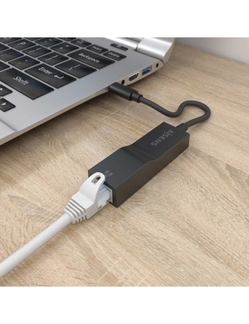 Adaptador USB Tipo-C - RJ45 Aisens A109-0765/ 1000 Mbps