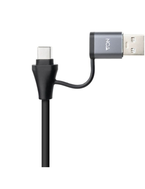 Adaptador USB Macho + USB Tipo-C Macho - RJ45 Nanocable 10.03.0411/ 1000Mbps
