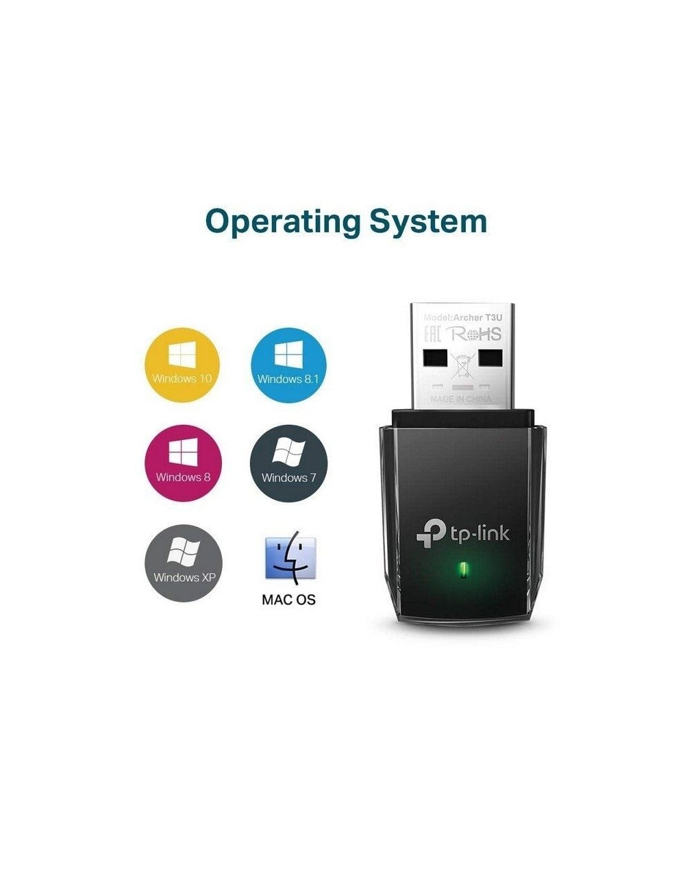 Mini Adaptador USB - WiFi TP-Link Archer T3U AC1300/ 1300Mbps