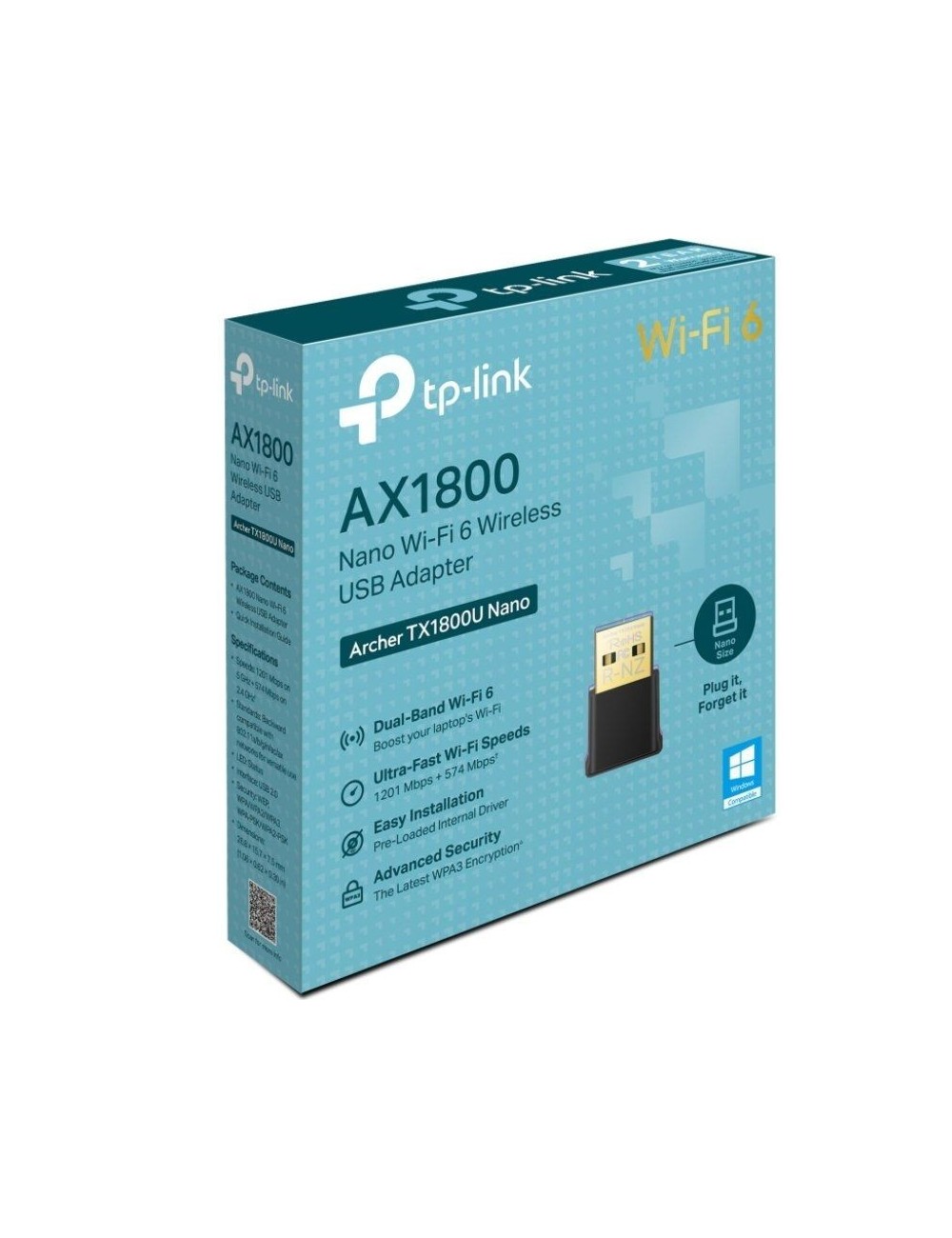 Adaptador USB - WiFi TP-Link Archer TX1800U Nano/ 1800Mbps
