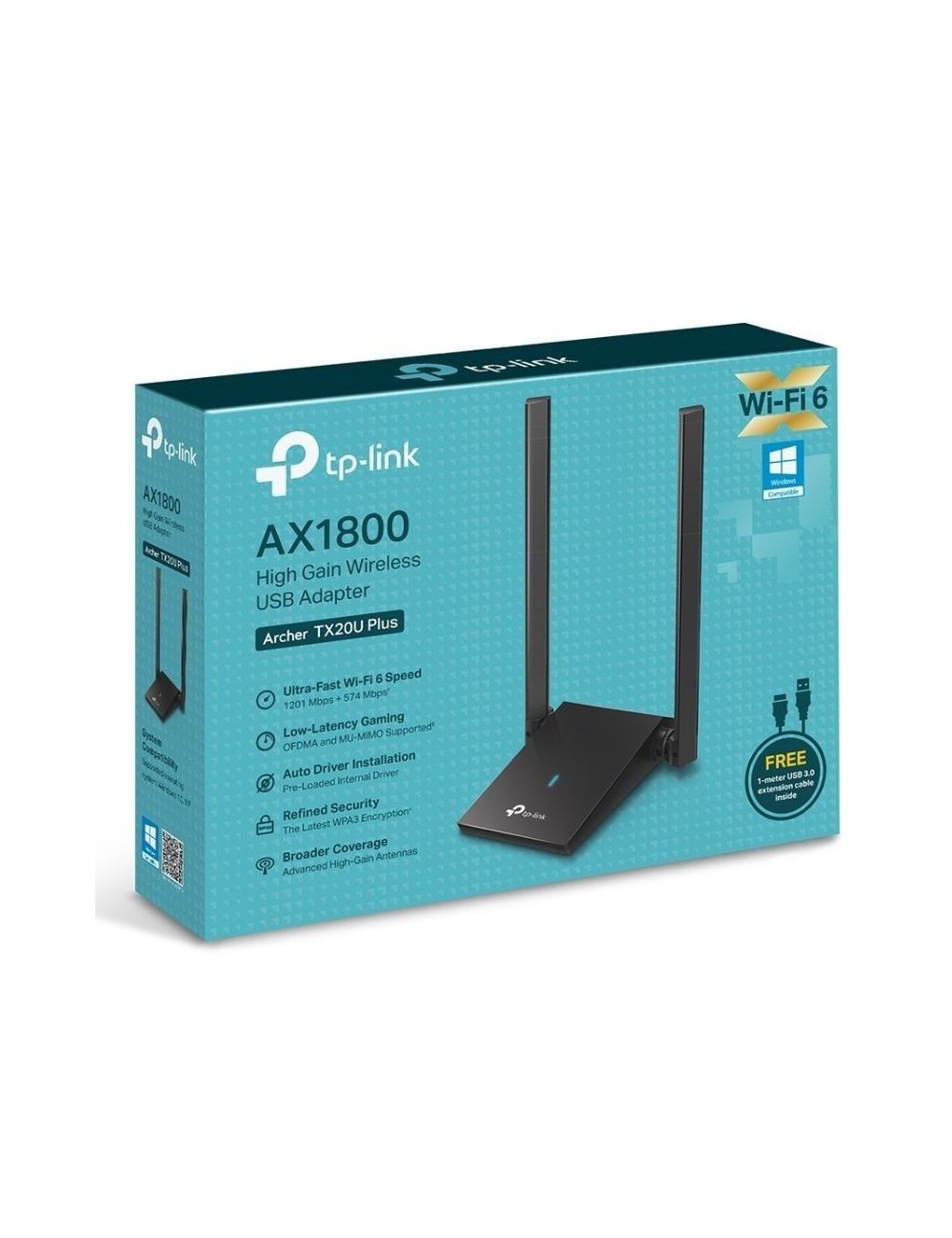 Adaptador USB - WiFi TP-Link Archer TX20U Plus/ 1800Mbps