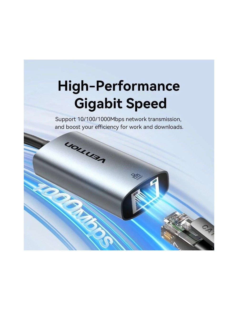Adaptador USB - RJ45 Vention CEZHB/ 1000Mbps