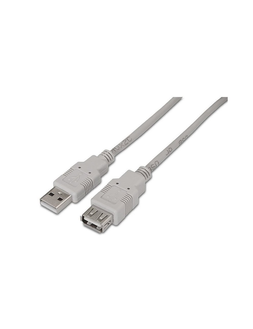 Cable Alargador USB 2.0 Aisens A101-0013/ USB Macho - USB Hembra/ Hasta 2.5W/ 60Mbps/ 1.8m/ Beige