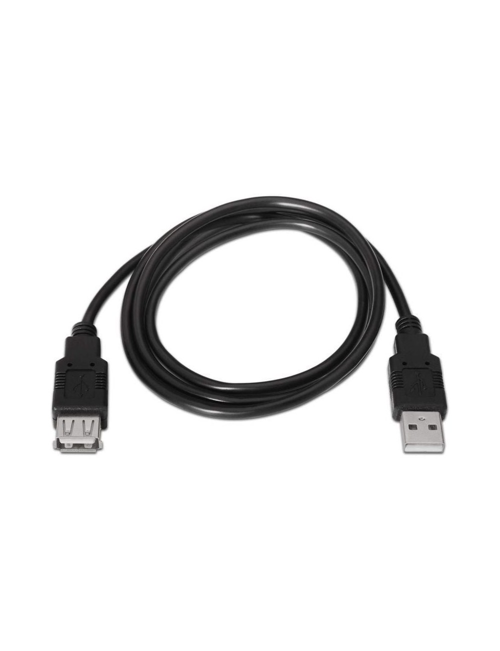 Cable Alargador USB 2.0 Aisens A101-0017/ USB Macho - USB Hembra/ Hasta 2.5W/ 60Mbps/ 3m/ Negro