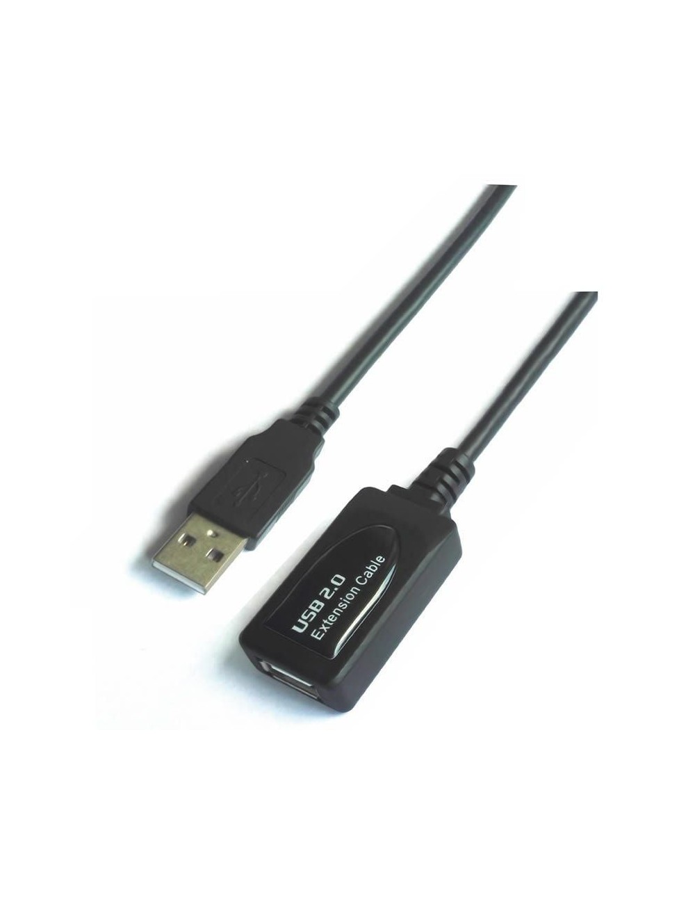 Cable Alargador USB 2.0 Aisens A101-0018/ USB Macho - USB Hembra/ Hasta 2.5W/ 60Mbps/ 5m/ Negro