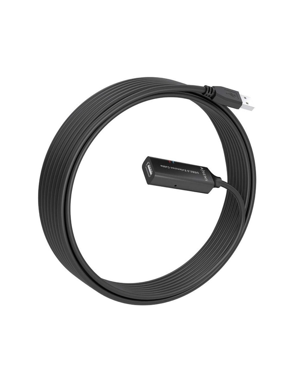 Cable Alargador USB 2.0 Aisens A101-0915/ USB Macho - USB Hembra/ 10m/ Negro