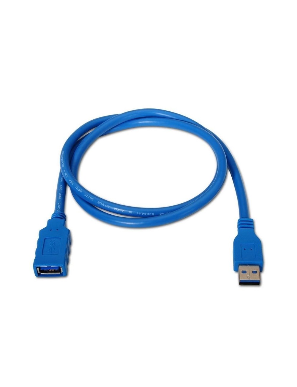 Cable Alargador USB 3.0 Aisens A105-0045/ USB Macho - USB Hembra/ Hasta 9W/ 625Mbps/ 1m / Azul