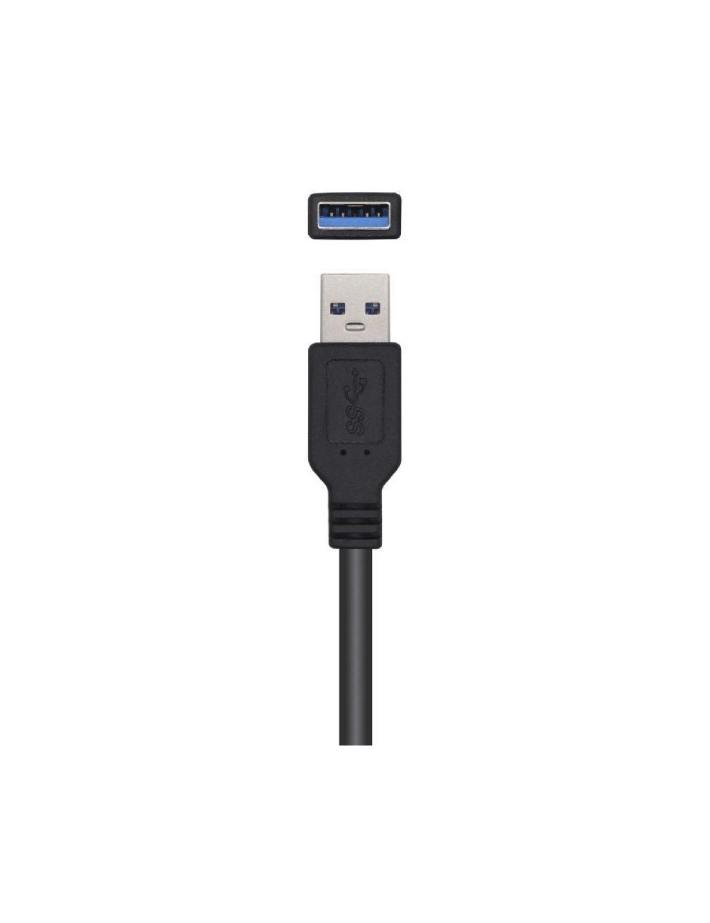 Cable Alargador USB 3.0 con Amplificador Aisens A105-0525/ USB Macho - USB Hembra/ Hasta 9W/ 625Mbps/ 5m/ Negro