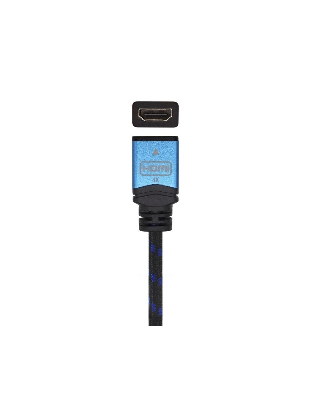 Cable Alargador HDMI Aisens A120-0452/ HDMI Macho - HDMI Hembra/ 1m/ Negro/ Azul
