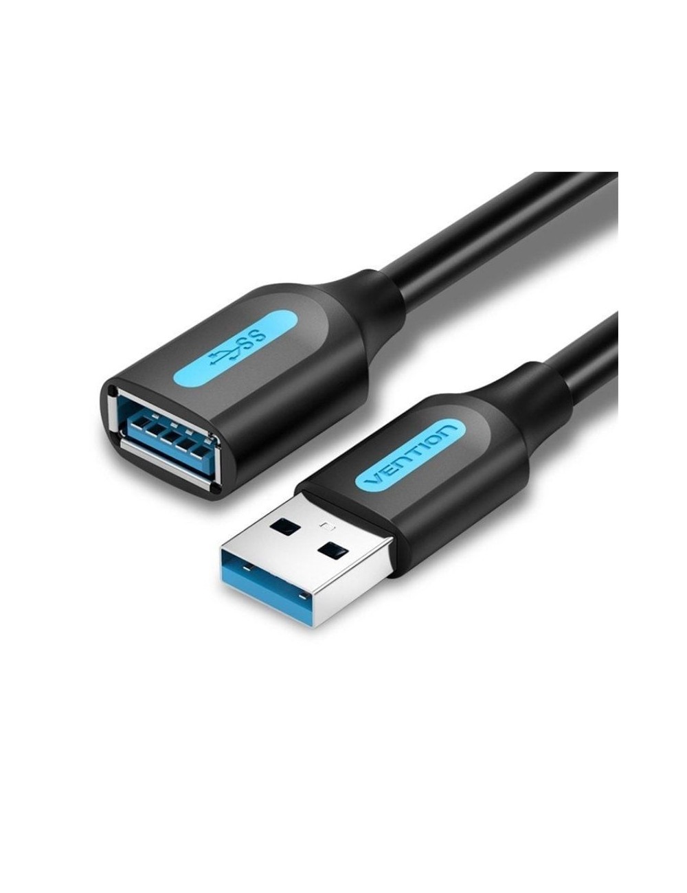 Cable Alargador USB 3.0 Vention CBHBJ/ USB Macho - USB Hembra/ 5m/ Negro