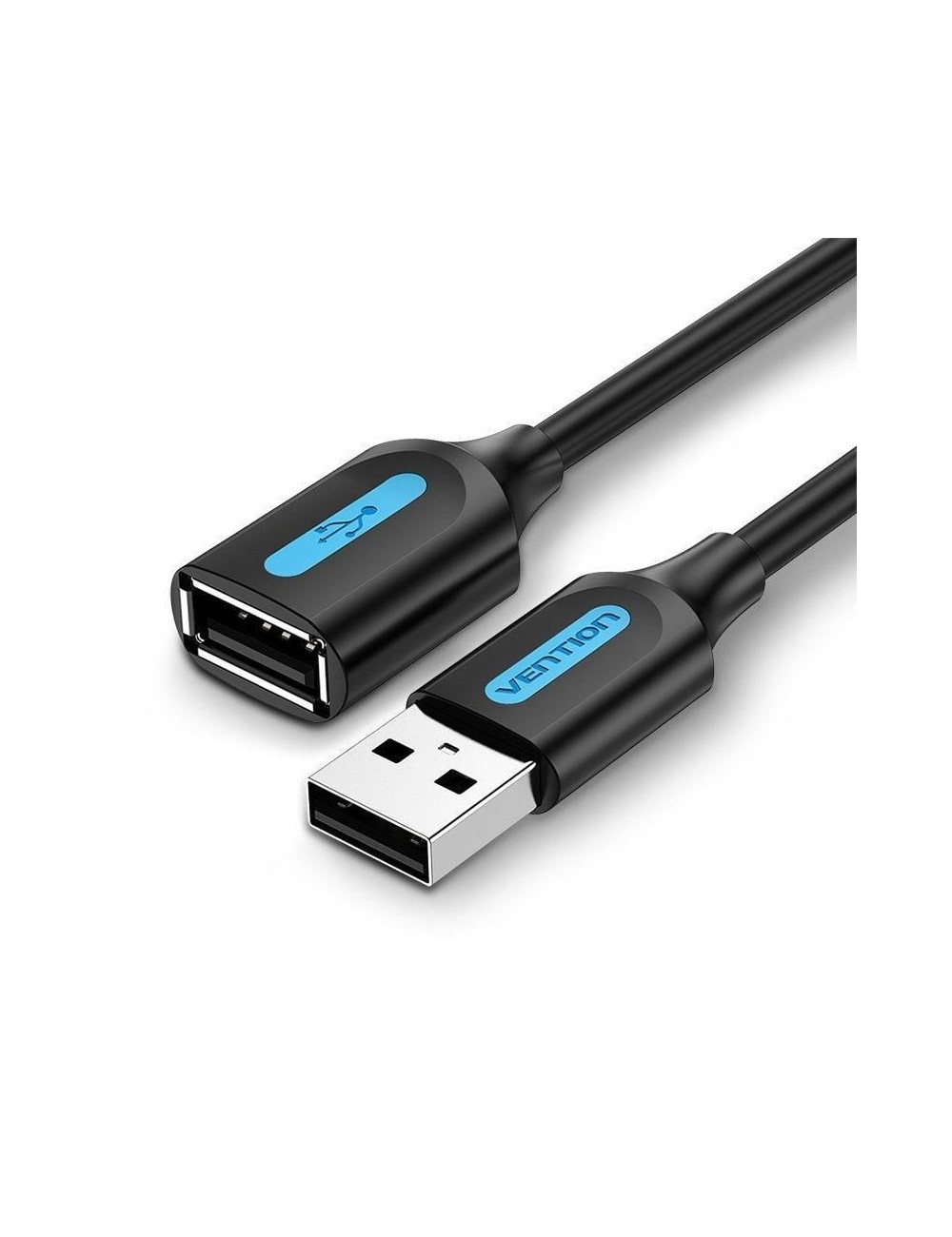 Cable Alargador USB 2.0 Vention CBIBF/ USB Macho - USB Hembra/ 480Mbps/ 1m/ Negro