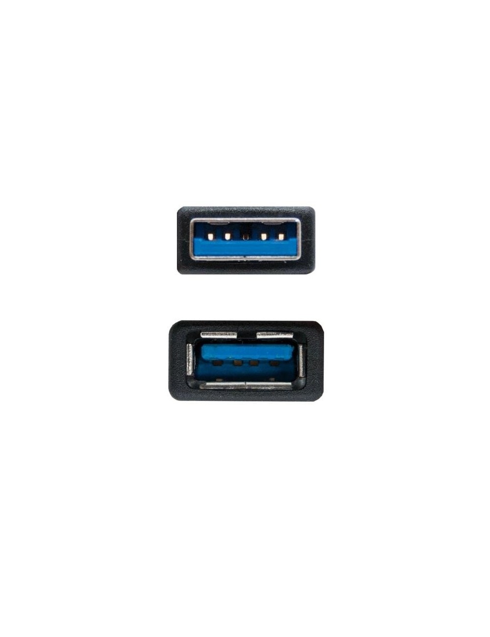 Cable Alargador USB 3.0 Nanocable 10.01.0902-BK/ USB Macho - USB Hembra/ 2m/ Negro