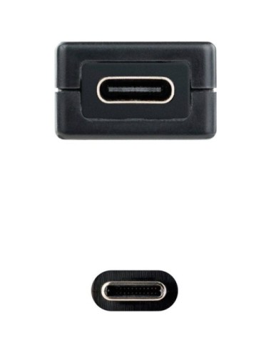 Cable Alargador USB Tipo-C 3.2 con Amplificador Nanocable 10.01.1312/ USB Tipo-C Macho - USB Tipo-C Hembra/ 10m/ Negro