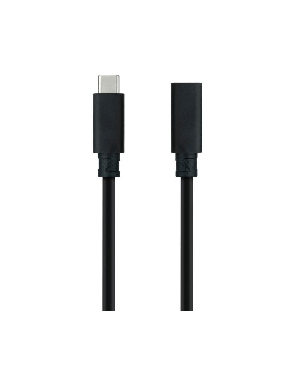 Cable Alargador USB Tipo-C 3.2 Nanocable 10.01.4501/ USB Tipo-C Macho - USB Tipo-C Hembra/ 1m/ Negro