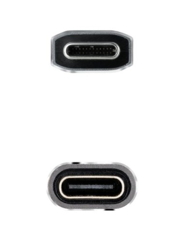 Cable Alargador USB Tipo-C 3.2 Nanocable 10.01.4501-L150-COMB/ USB Tipo-C Macho - USB Tipo-C Hembra/ 1.5m/ Negro
