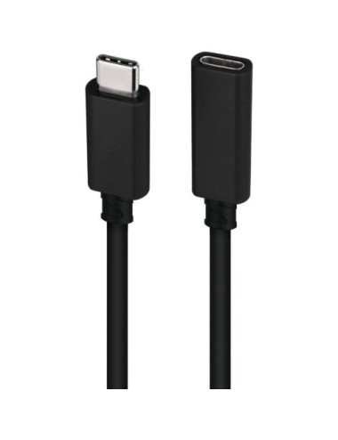 Cable Alargador USB Tipo-C 3.2 Nanocable 10.01.4502/ USB Tipo-C Macho - USB Tipo-C Hembra/ 2m/ Negro