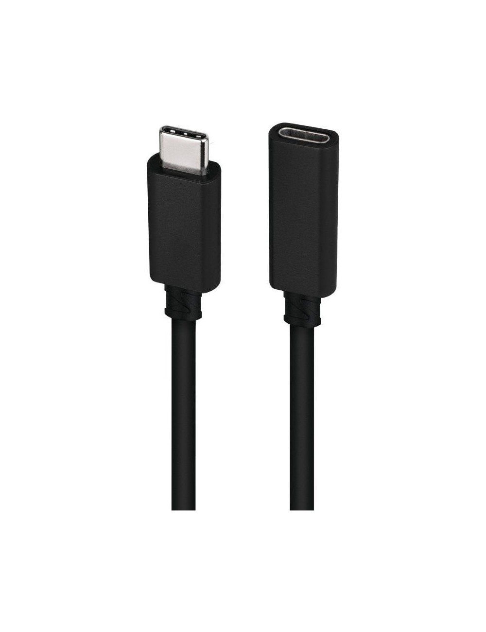 Cable Alargador USB Tipo-C 3.2 Nanocable 10.01.4502/ USB Tipo-C Macho - USB Tipo-C Hembra/ 2m/ Negro