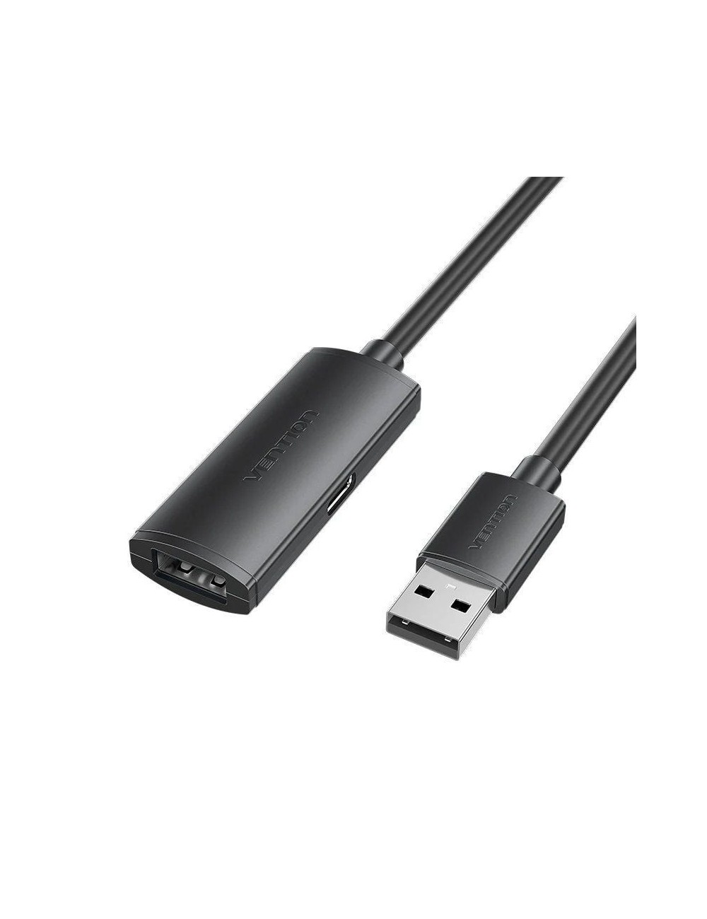 Cable Alargador USB 2.0 Vention CBKBL/ USB Macho - USB Hembra/ 480Mbps/ 10m/ Negro