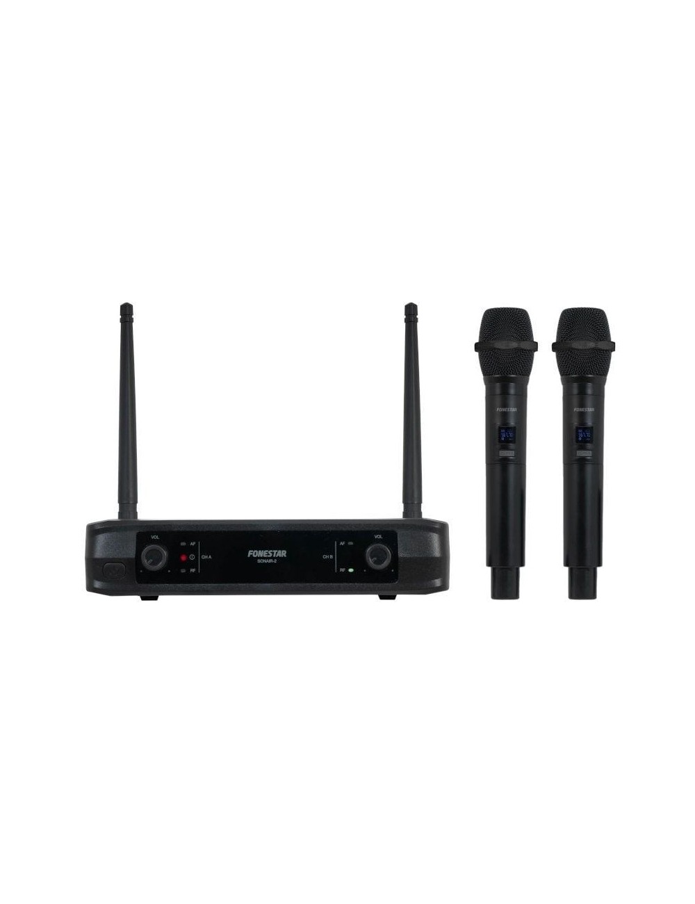 Micrófono Inalámbrico Doble Mano UHF Fonestar SONAIR-2M/ Incluye Receptor