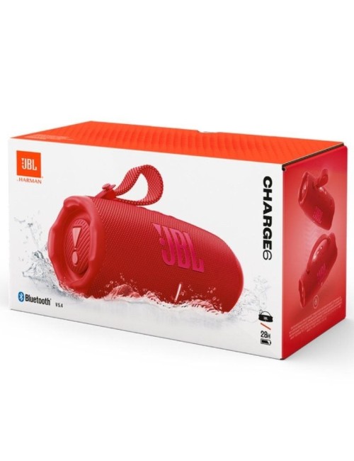 Altavoz con Bluetooth JBL Charge 6/ 45W/ 1.0/ Rojo