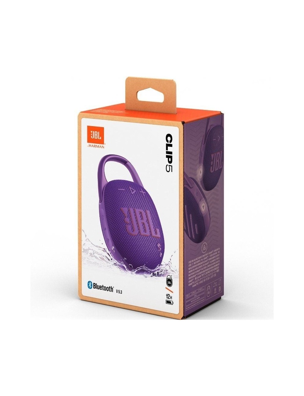 Altavoz con Bluetooth JBL Clip 5/ 7W/ 1.0/ Púrpura