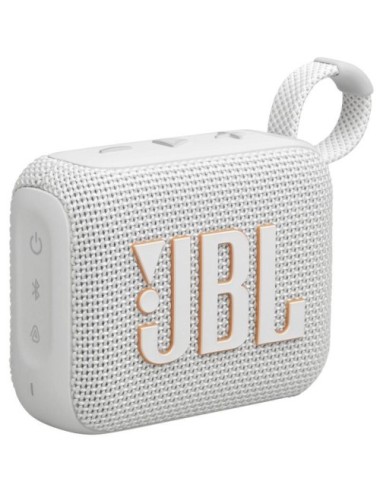 Altavoz con Bluetooth JBL GO 4/ 4.2W/ 1.0/ Blanco