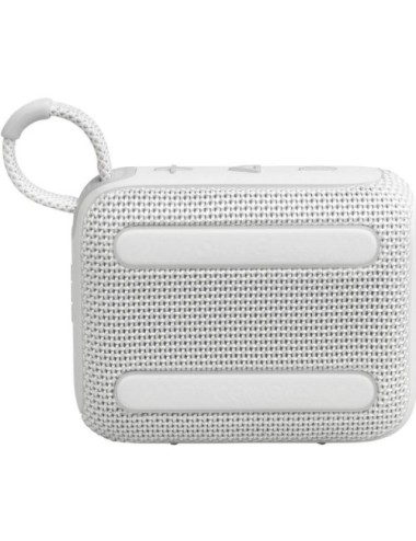 Altavoz con Bluetooth JBL GO 4/ 4.2W/ 1.0/ Blanco
