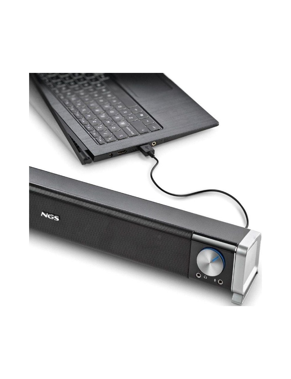 Barra de Sonido con Bluetooth NGS Subway/ 40W/ 2.0/ Negra