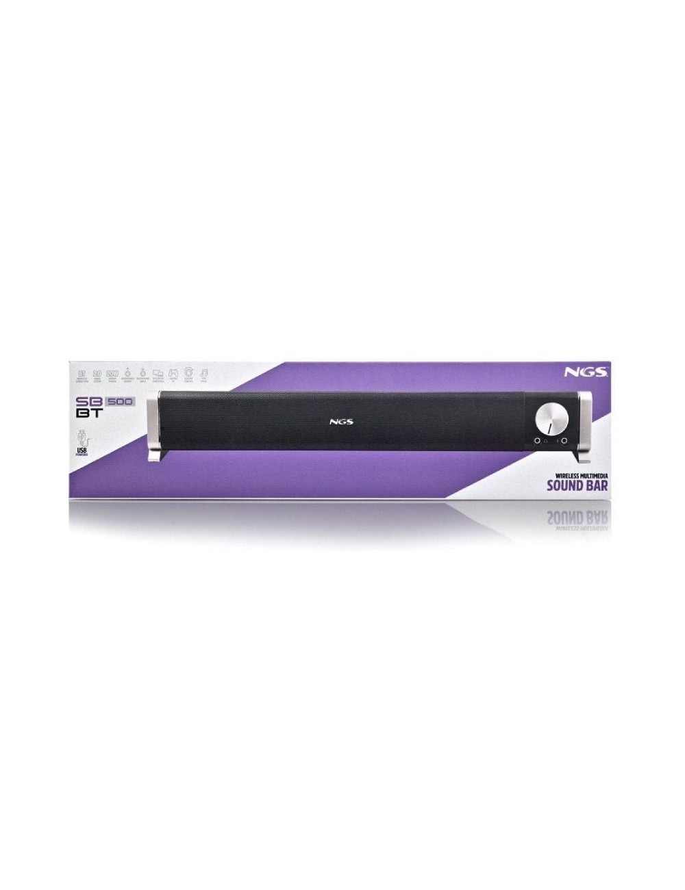 Barra de Sonido con Bluetooth NGS Subway/ 40W/ 2.0/ Negra