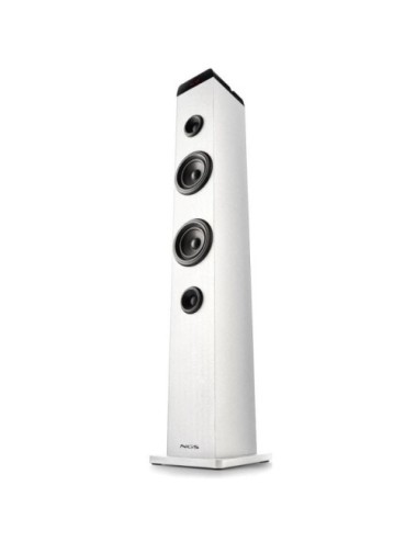 Torre de Sonido con Bluetooth NGS SKY CHARM PRO/ 80W/ 2.0/ Blanca