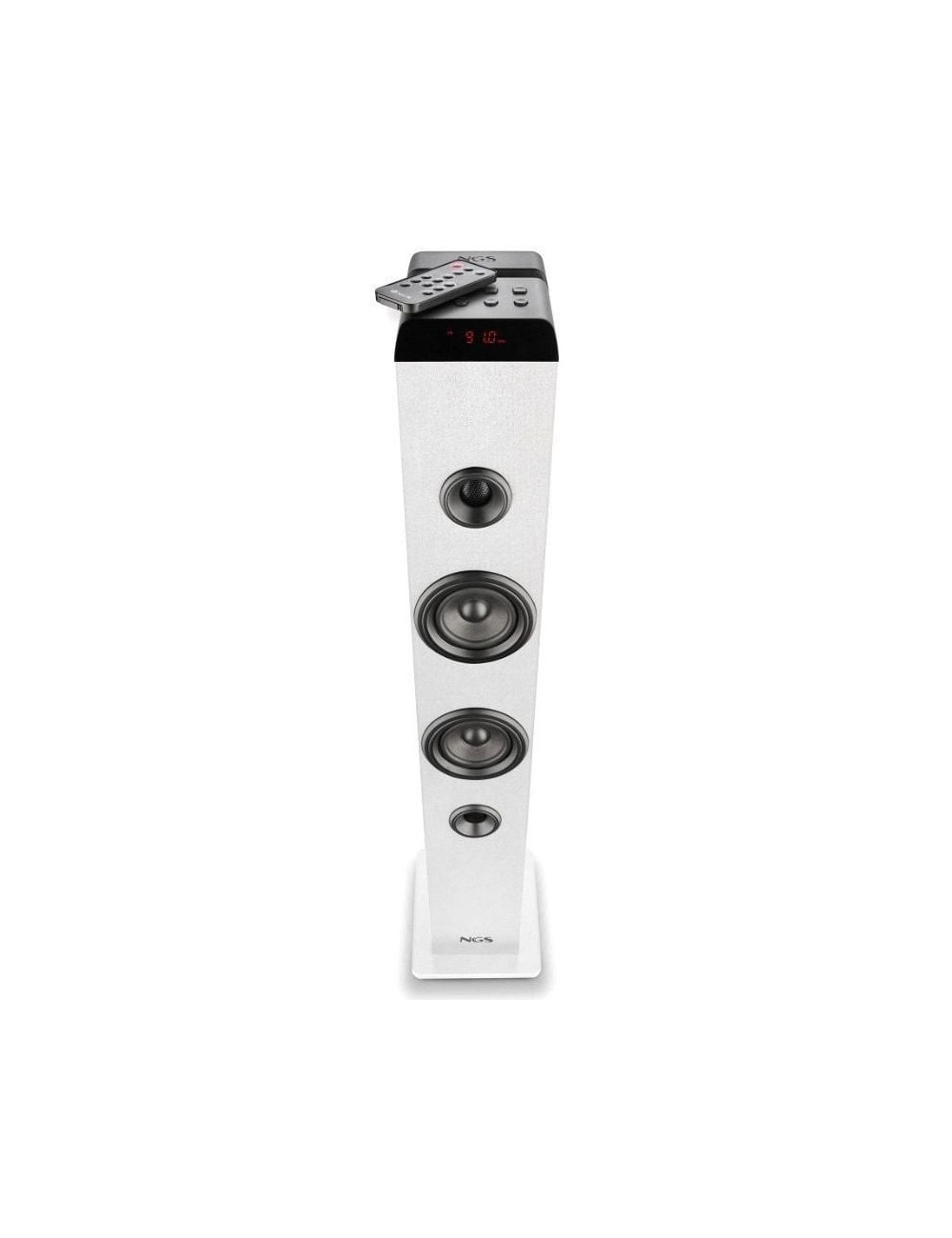 Torre de Sonido con Bluetooth NGS SKY CHARM PRO/ 80W/ 2.0/ Blanca