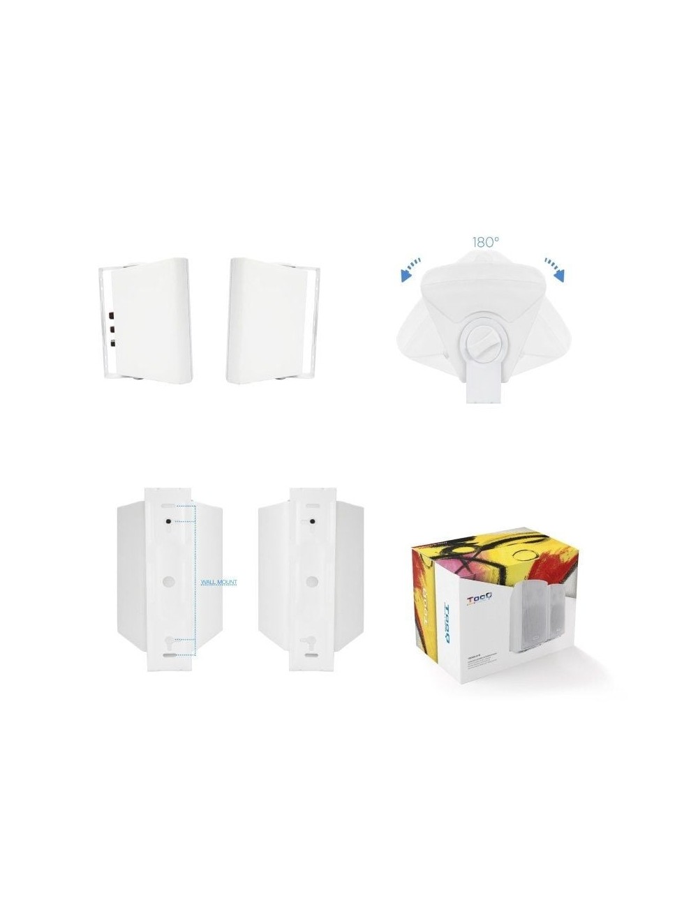Altavoces Autoamplificados TooQ TQOWS-01W/ 60W/ 2.0/ Blancos