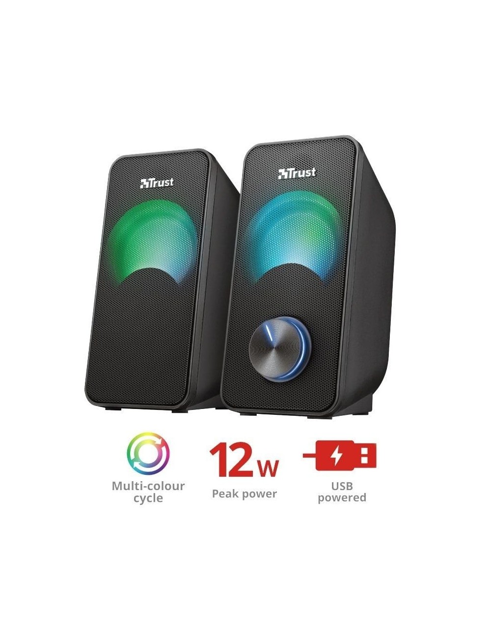 Altavoces Trust Arys RGB/ 12W/ 2.0